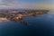 Aerial view of the beautiful Alteirinhos Beach at Zambujeira do Mar, Alentejo