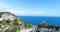 Aerial view of beautiful amalfi coast at southern italy