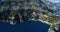 Aerial view of beautiful amalfi coast at southern italy