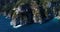 Aerial view of beautiful amalfi coast at southern italy