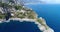 Aerial view of beautiful Amalfi coast at southern Italy