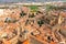 Aerial view of beautiful architecture of Salamanca with Main Square and Holy Spirit Church, Spain