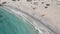 Aerial view of beautiful beach in Corralejo, Fuerteventura