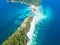 Aerial view of beautiful Burn Island in Myanmar