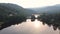 Aerial view of a beautiful Canadian forest river