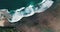 Aerial view of beautiful cliffs and waves