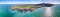 Aerial view of the beautiful coast and cliffs between North Stack Fog station and Holyhead on Anglesey, North wales