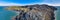 Aerial view of the beautiful coast and cliffs between North Stack Fog station and Holyhead on Anglesey, North wales