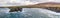 Aerial view of the beautiful coast at Malin Beg looking in County Donegal, Ireland.