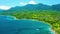 Aerial view  of Beautiful coastline and mountain .Taitung Country , Taiwan