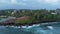 Aerial view of the beautiful coconut tree hill near Mirissa Beach in Sri Lanka