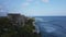 Aerial view of the beautiful Coconut Tree Hill near Mirissa Beach in Sri Lanka