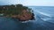 Aerial view of the beautiful Coconut Tree Hill near Mirissa Beach in Sri Lanka