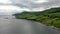 Aerial view of the beautiful Donegal coast by Largy at the secret waterfall - Ireland