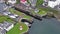 Aerial view of the beautiful historic harbour village of Crinan