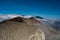 Aerial view of beautiful Ijen volcano crater edges, Java