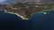 Aerial view of beautiful island in the sea