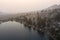 Aerial View of Beautiful Lake in Sierra Nevada Mountains