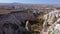 Aerial view of beautiful landscape with amazing rock formations.