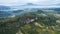 Aerial view of a beautiful landscape view of Harau Valley with mountains valley and grass view, Beautiful Minangkabau. West