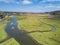 Aerial view of the beautiful Los Penasquitos Lagoon wetland