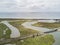 Aerial view of the beautiful Los Penasquitos Lagoon wetland