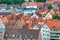 Aerial view of beautiful Lubeck skyline, Germany