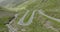 Aerial view of beautiful Mountain Landscape. Hairpin road seen from above