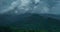 Aerial view of beautiful mountain landscape in Phangnga during cloudy day