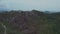 Aerial view of beautiful mountain landscape in Phangnga during cloudy day