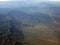 Aerial view of beautiful mountains near the sea in Baja California Sur, Mexico