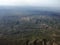 Aerial view of beautiful mountains near the sea in Baja California Sur, Mexico