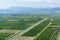 Aerial view of beautiful Neretva valley in southern Croatia.