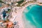 Aerial view of beautiful Nissi beach in Ayia Napa