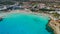 Aerial view of beautiful Nissi beach in Ayia Napa