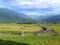 Aerial view of Beautiful Rice Fields in taitung . Taiwan