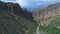 Aerial View of beautiful road passing through canyon in Armenia