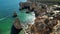 Aerial view of beautiful rocks near the sea in Portugal