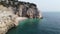 Aerial view of beautiful sand beach