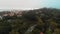 Aerial view of beautiful Sintra town on a cloudy day, Portugal