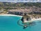 Aerial view of beautiful town of Tropea in Calabria, Italy