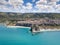 Aerial view of beautiful town of Tropea in Calabria, Italy