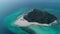 Aerial view of beautiful tropical Bamboo Island in Thailand