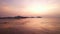 Aerial view Beautiful view sunset or sunrise over sea surface beautiful wave Amazing light twilight sky sunset. Cinematic drone sh