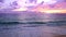 Aerial view Beautiful view sunset or sunrise over sea surface beautiful wave Amazing light twilight sky sunset. Cinematic drone sh