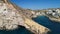 Aerial view of beautiful Xlendi Bay from drone, Gozo