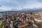 Aerial view of Belfort Cityscape from Belfort Castle