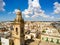 Aerial View of the Belltower of the Church of St. John Baptist in the Town of Sava, near Taranto, in the South of Italy