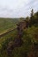 Aerial view from Belveder Viewpoint Labska stran over the Elbe river with Elbe sandstone mountains