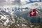 Aerial View of Bernina Mountain Range in Summer